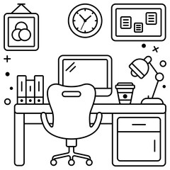 Perfect design icon of workspace 

