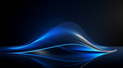 Abstract Neon 3D Render - Minimalist Glowing Background