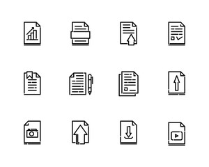 A set of Icons, containing 12 pixel perfect documents 