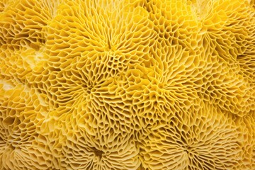yellow tubular coral texture under natural light