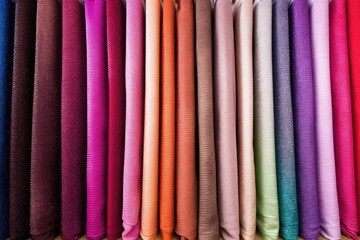 display of different textured synthetic fabrics