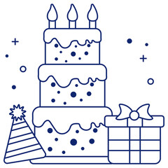 A perfect design icon of party cake

