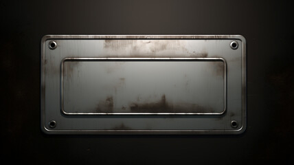 blank steel license plate