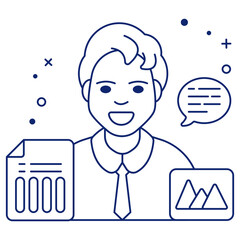 A unique design icon of business presentation 

