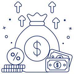 An icon design of revenue 

