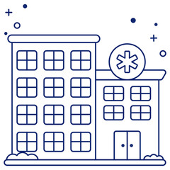 Modern design icon of hospital

