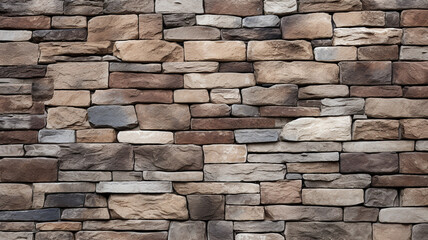 Stacked of a stone wall