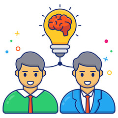 A creative design icon of idea transfer 

