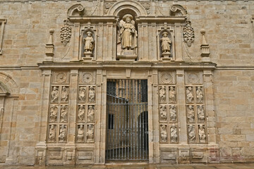 Obraz premium Santiago de Compostela, la “Porta Santa“, detta anche la “Porta del Perdono” della Cattedrale - Galizia, Spagna