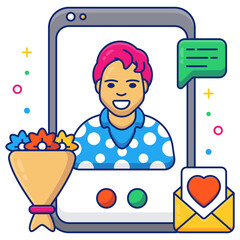 An icon design of mobile video call

