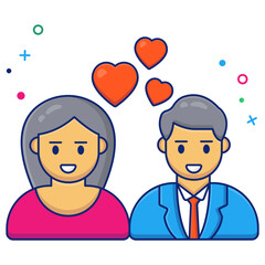 An icon design of couple

