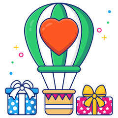 Premium download icon of hot air balloon 

