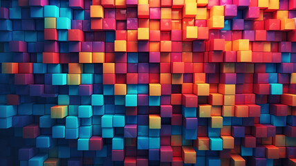Fototapeta premium Colorful blocks background.