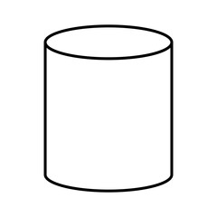 Simple cylinder icon. Cylinder figure icon. Vector.