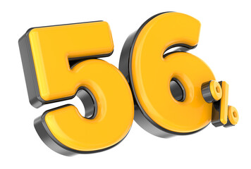 Gold Number 3D Rendering