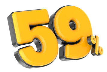 Gold Number 3D Rendering