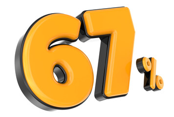 Gold Number 3D Rendering