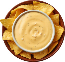 Nacho chips and cheese queso sauce transparent background PNG clipart 