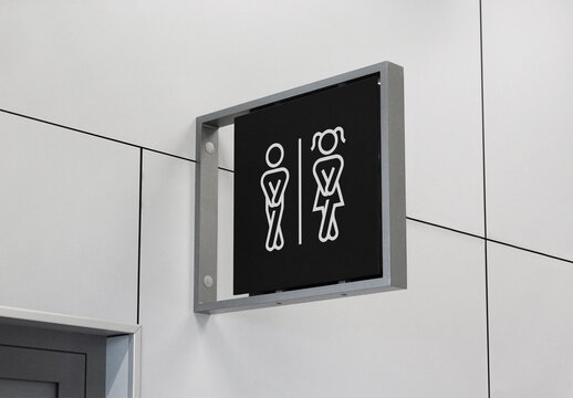 Indoor Square Sign Mockup