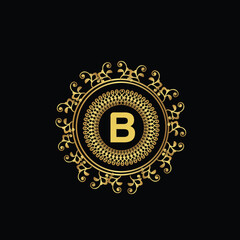 luxury golden latter logo design