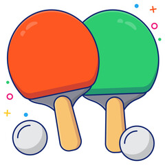 A perfect design icon of table tennis 

