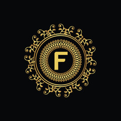 luxury golden latter logo design