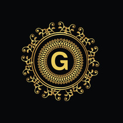 luxury golden latter logo design