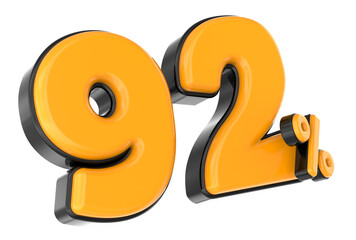 Gold Number 3D Rendering