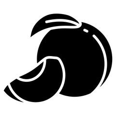 Peach Icon Element For Design