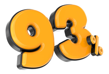 Gold Number 3D Rendering