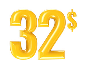 Obraz premium Gold Number 3D Rendering