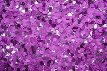 Fototapeta premium photo of silver glitter scattered on a vibrant purple surface