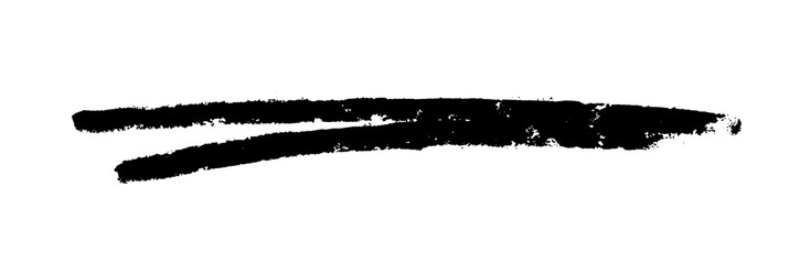 Schwarze handgemalte Linie zum Unterstreichen