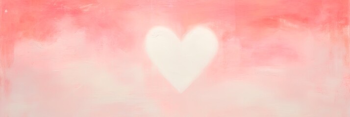 Grungy abstract red, white and pink valentines day background. Romantic pastel heart concept.