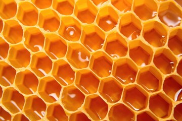 macro shot of unfilled honeycomb structure
