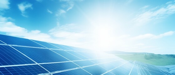 Eco-energy horizon. Renewable energy background