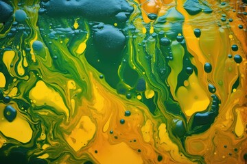solidified oil paint on a glass surface