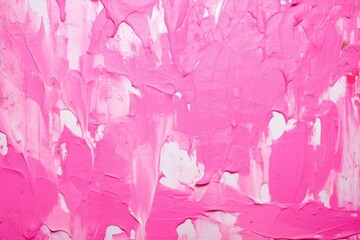 bright pink oil paint splattered on white surface