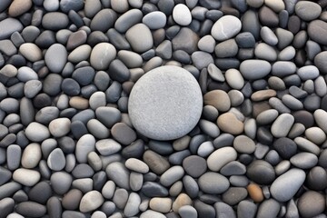 detailed view of a single grey pebble