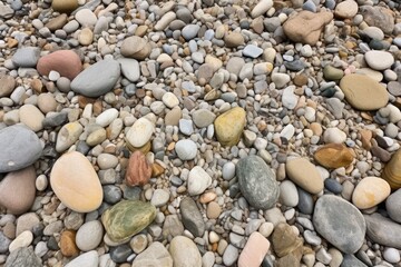 Fototapeta na wymiar rough textured pebbles on a hiking trail