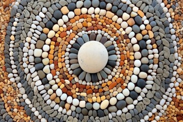 assorted pebbles forming a mosaic