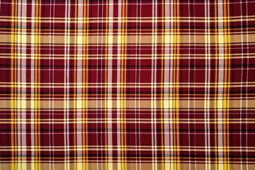 Fototapeta premium maroon and gold plaid decorative pillow fabric