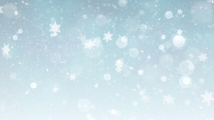 Fototapeta premium Christmas Theme Background Image, High Quality Christmas Winter Snow and Snowflakes Glitters for Holiday Seasons
