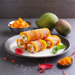 Dry Fruits Mango Roll