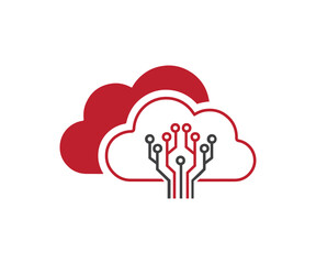 Cloud data logo vector logo design template