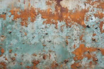 rusted, peeling paint on a metal surface