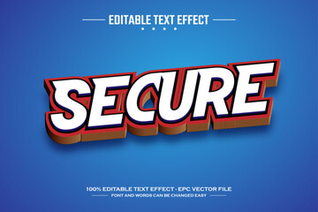 Secure 3D editable text effect template