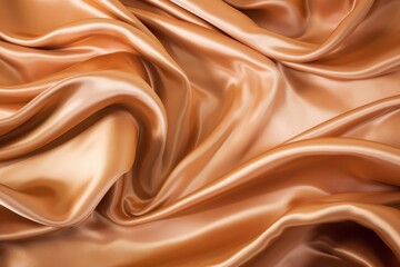 brown satin captured in a flowing motion