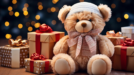 christmas teddy bear