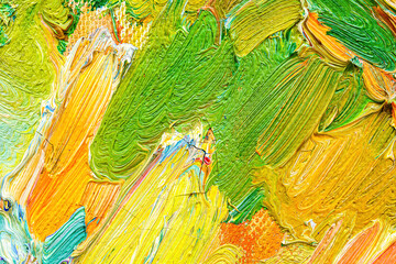 Colorful abstract oil painting art background. Texture of canvas and oil.